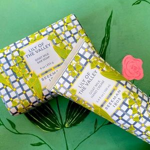 Beekman 1802 Lily of the valley hand cream and bar soap set